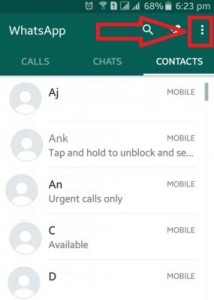 Kaip pašalinti užblokuotą kontaktą iš „WhatsApp Android“