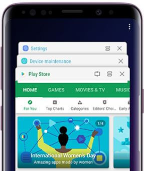 Kaip uždaryti fono veikiančias programas „Samsung Galaxy S9“ ir „S9 Plus“